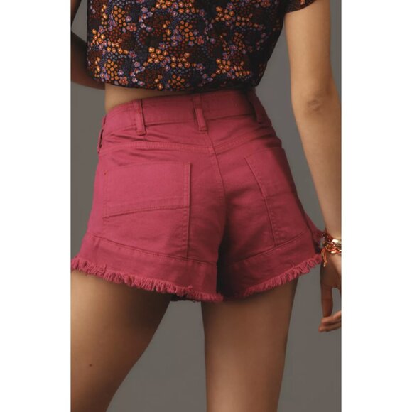 Anthropologie Pink Pilcro Slouchy Frayed Denim Shorts Size 27 New With T… - Picture 5 of 12
